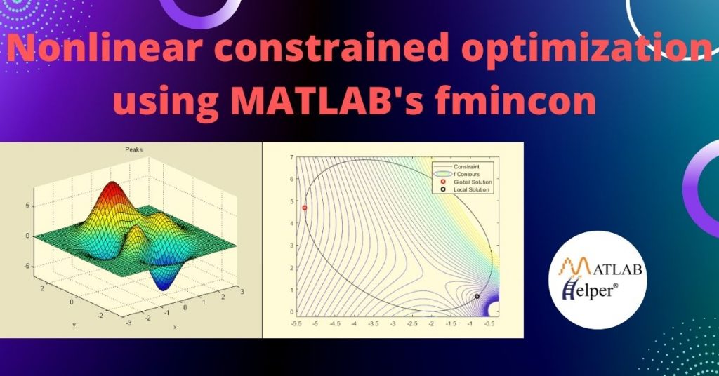 Nonlinear constrained optimization using MATLAB’s fmincon | MATLAB Helper ® Nonlinear constrained optimization using MATLAB's fmincon