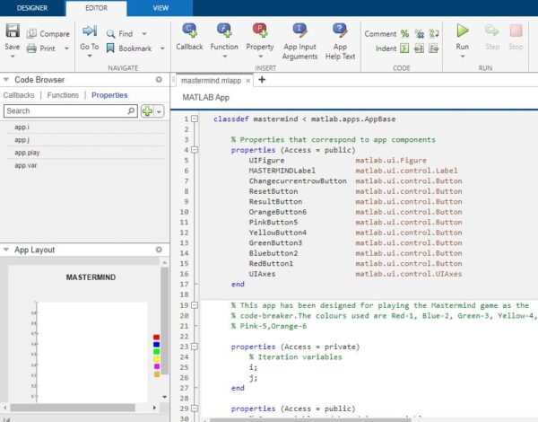 Blog | Mastermind Game With App Designer | MATLAB Helper