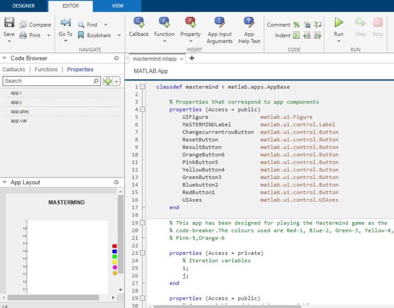 Blog | Mastermind Game With App Designer | MATLAB Helper
