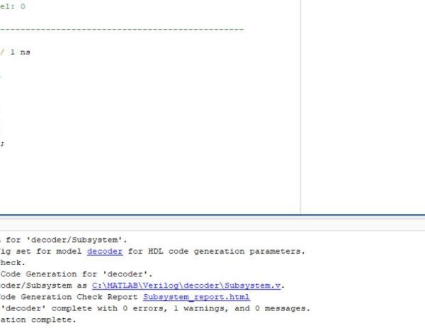 HDL code generation result
